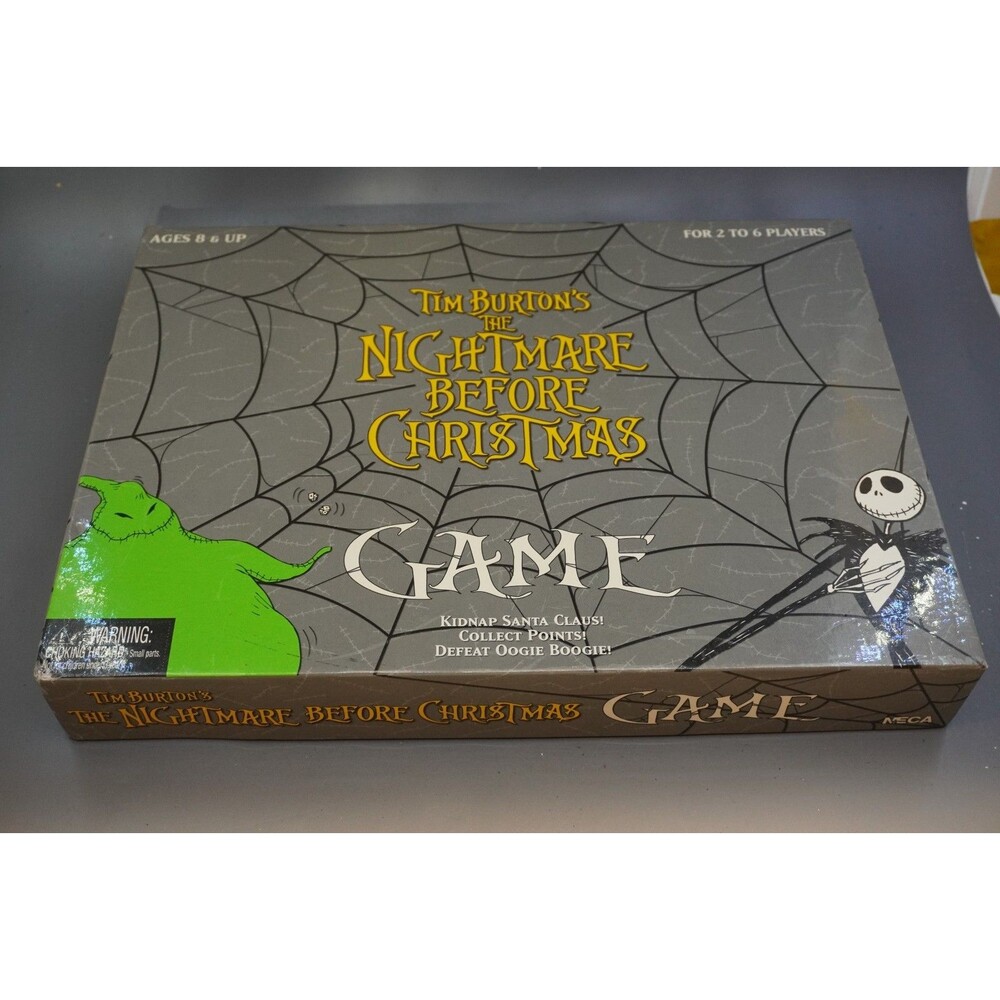 NECA Nightmare Before Christmas Board Game Open Box Unused Sealed Pieces Pewter